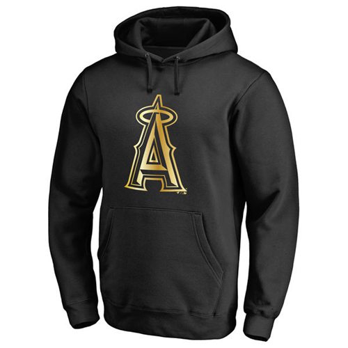 Los Angeles Angels of Anaheim Gold Collection Pullover Hoodie Black